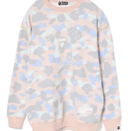 BAPE Crewneck Pastel Camouflage Pink